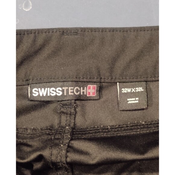 Swiss Tech Black Performance Pants Straight Fit Men's 32W X 32L 6-Pocket Pants - Picture 6 of 8